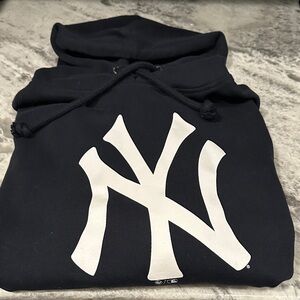47 Black Hoodie with White Emblem